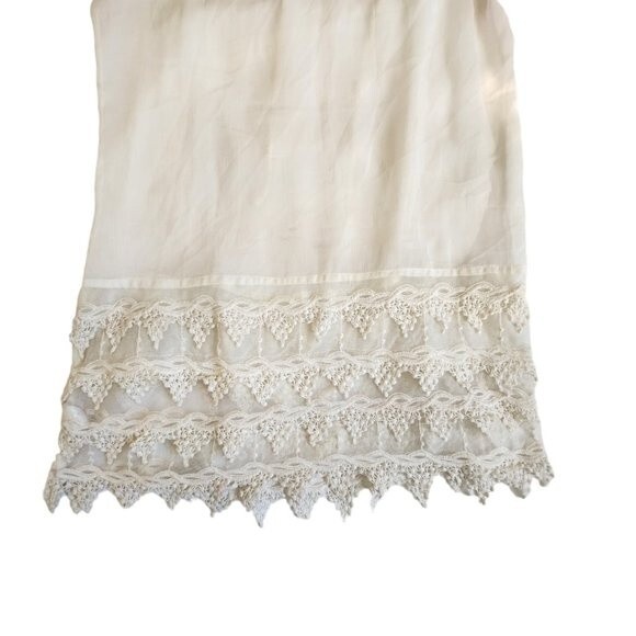 Mario Rerio Off-white Sheer Tunic Top Size Small - Picture 6 of 12